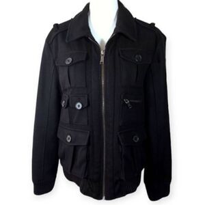 I.N.C. BLACK WOOL COAT SZ.M EUC.